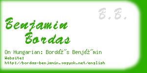 benjamin bordas business card
